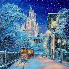 Схема вышивки «Зимний московский вечер»