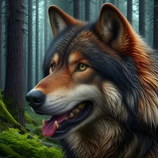 Оригинал схемы вышивки «Волк» (№2748430)