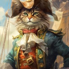 Схема вышивки «Капитан Кот»