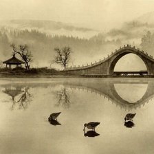 Оригинал схемы вышивки «Японский мост» (№2755449)