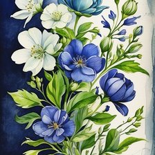 Оригинал схемы вышивки «цветы» (№2757388)