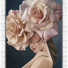 Оригинал схемы вышивки «Девушка роза» (№2758647)