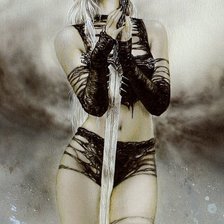 Схема вышивки «Девушка с мечем»