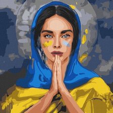 Схема вышивки «молюсь за Україну»