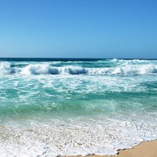Схема вышивки «море и песчаный пляж»