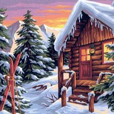Схема вышивки «милый дом зима1»