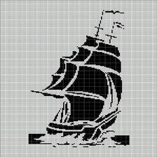 Оригинал схемы вышивки «корабль» (№2780292)