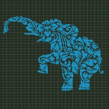 Оригинал схемы вышивки «слон» (№2780305)