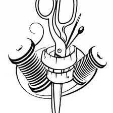 Схема вышивки «Логотип Швея-портная»
