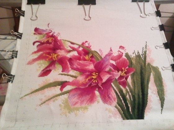 Этап процесса «Lovely orchids»