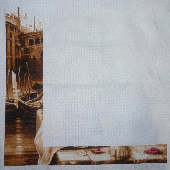 Этап процесса «"Розы Венеции" (Фантазия), по картине А. Брагинского "Консуэло"»