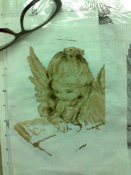 Этап процесса «Ангел с книгой»