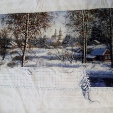 Процесс «Зимний пейзаж.С.Ханин»
