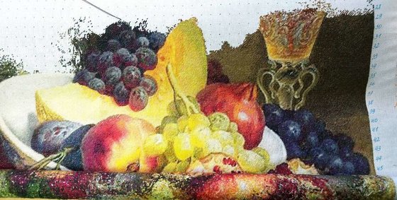 Этап процесса «Инжир и виноград (7 слоников)»