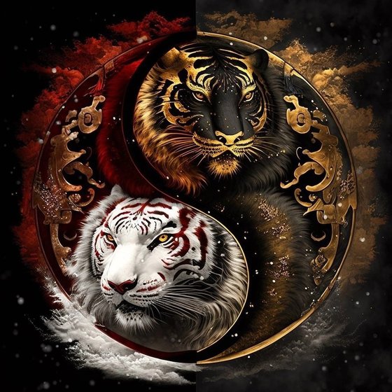 Этап процесса «Тигры инь-янь»