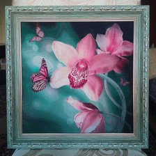 Работа «Орхидеи и бабочки»