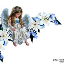 Схема вышивки «Цветочный ангелочек»
