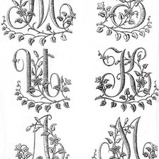 Схема вышивки «русский алфавит Ж-М»