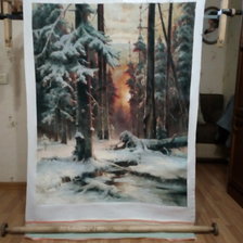 Процесс «зимний закат в еловом лесу GK 1682»
